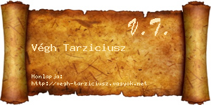Végh Tarziciusz névjegykártya